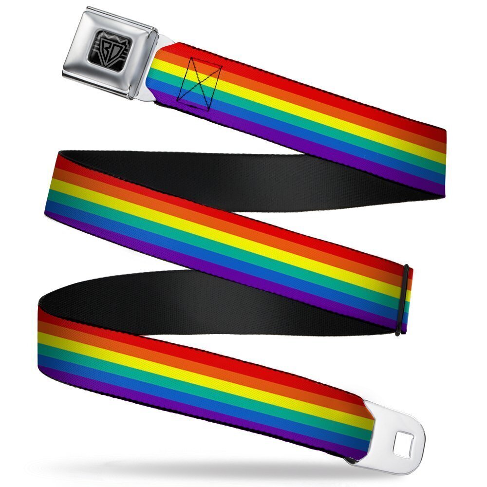 2899 Belts Buckle-down Seatbelt Rainbows Kids Belt, Multicolor, 1.0 Wide